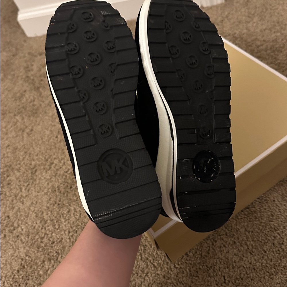 Michael Kors Black and White Platform Lula Trainer Sneakers - Picture 5 of 5